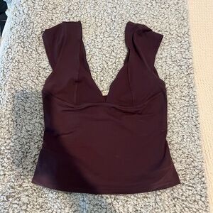 Free People Duo Corset Plunge Cami Top
